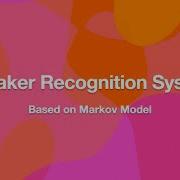 Speaker Recognition System Python Program