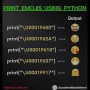 Print Emojis Using Python Shorts