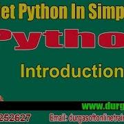 Python Tutorial Python Introduction By Durga Sir