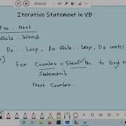 For Next Statement In VB