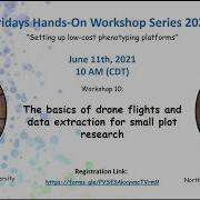 Fridays Hands On The Basics Of Drone Flights And Data Extraction For Small Plot Research