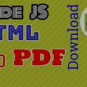 NodeJS HTML To PDF