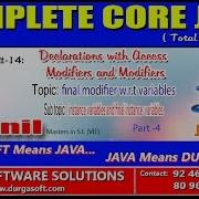 Core Java DAM Instance Variables And Final Instance Variables Part 4
