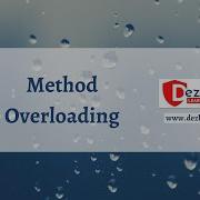 Session 4 Method Overloading Object Oriented Programming Series OOPS