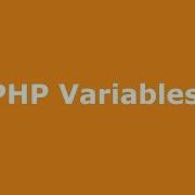 PHP Variables