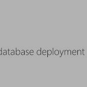 Vstssprints 105 SQL Database Deployment Task Final