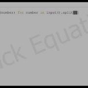 Input Multiple Integers In One Line Python