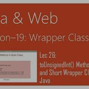 Wrapper Classes In Java 26 ToUnsignedInt Method Of Byte And Short Wrapper Classes In Java