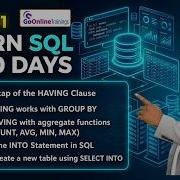31 SQL Server Having Clause And Use Into