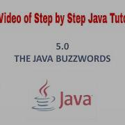 Java Tutorial Step By Step The Java Buzzwords