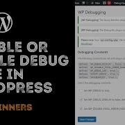 How To DISABLE Or ENABLE DEBUG MODE In WordPress For Beginners Remove Site Head Error Messages