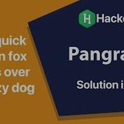 Pangram HackerRank