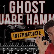 Ghost Square Hammer Drum Cover With Scrolling Drum Score