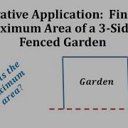 Ex 1 Max Area Of Garden With 3 Sides Fenced Derivative App