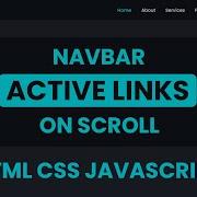 How To Create An Active Nav Link On Scroll Using HTML CSS And Javascript Active Menu Class