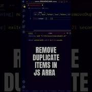 Remove Duplicate Elements In JavaScript Array With Just ONE Line Of Code Shorts Javascript Code