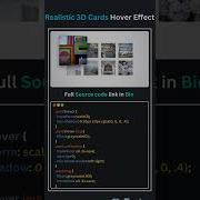 Frontend Developer Love EXPERT Shares 3D Cards Hover Effect Secrets Webdevelopment