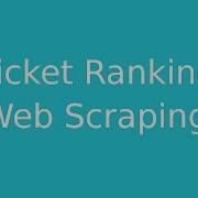 Cricket Rankings Python Script