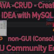 IntelliJ IDEA JAVA With MySQL JAVA CRUD Create