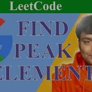 Google Facebook Amazon LeetCode Find Peak Element