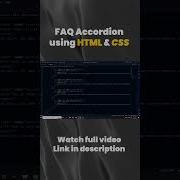 FAQ Accordion Using Html And Css Shorts Html Css Csstutorial Coding