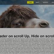 Hide Header On Scroll Down Show On Scroll Up Html CSS Javascript