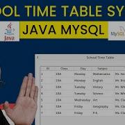 Java Swing MySQL School Timetable Project For Beginners Netbeans IDE
