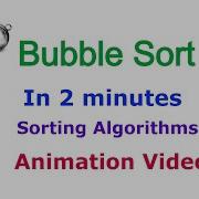 Bubble Sort Sorting Algorithms Animation Video Time Complexity Bubble Sort In 2 Minutes