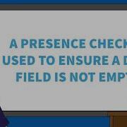 What Is A Presence Check Validation Rules GCSE COMPUTER SCIENCE