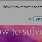 How To Solve Dyld Shared Cache Extract Dylib Failed In XCode