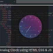 Analog Clock Using HTML CSS JS Html Css Javascript