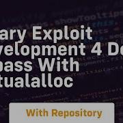 Binary Exploit Development 4 Dep Bypass With Virtualalloc