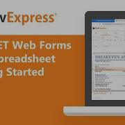 ASP NET Spreadsheet Getting Started