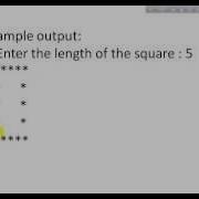 Hollow Square Pattern In C