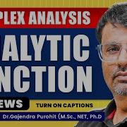Complex Analysis Analytic Function Cauchy Riemann Equation BY GP Sir