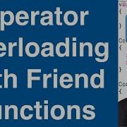 Operator Overloading Using Friend Functions C Tutorial