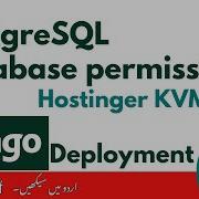 Permissions PostgreSQL Database Setup In Django Deploying On Hostinger VPS Linux