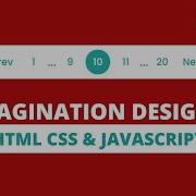 How To Create Pagination Using Html Css And Javascript Web Design Website Design Html Css Js