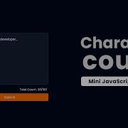 Live Character Counter Using HTML CSS JAVASCRIPT