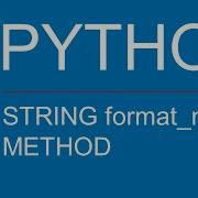 Python Data Type String Format Map Method Using Mapping Parameter