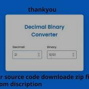 BINARY TO DECIMAL CONVERT WITH HTML CSS JAVASCRIPT