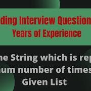 LTI Coding Interview Questions Find Most Frequent String In Given Array Maximum Repeated String