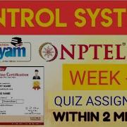 Control Systems Week 2 Quiz Answers Solutions 2022 NPTEL 2022 SWAYAM 2022