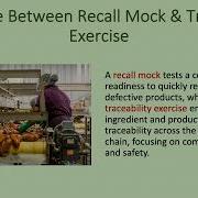 Traceability Exercise For Food Manufacturing