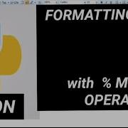 Python Formatting Strings With Modulo Operator Or String Formatting Operator