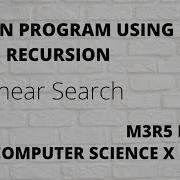 26 Linear Search Using Recursion In Python