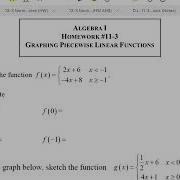 Homework On Piecewise Linear Functions