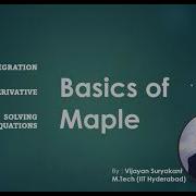 Some Basics Of Maple Integration Differentiation Solving Two Equations