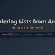 React Tutorial Rendering Lists From Arrays With Map