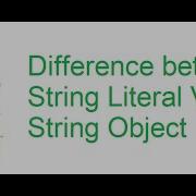 21 Difference Between String Literal Vs String Object